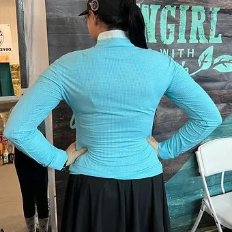 Long Sleeve 'Half Snap' - Pale Blue