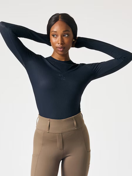 Manches longues 'Leandra' en mesh - Marine