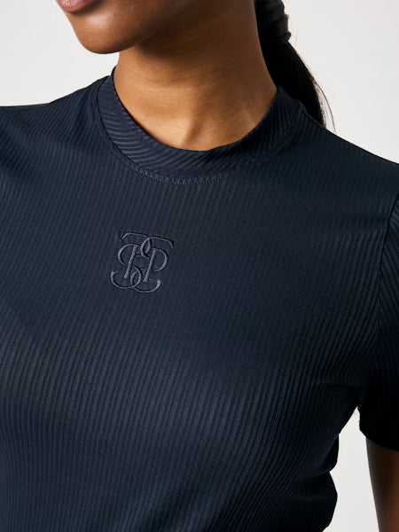 Manches courtes 'Courtney' en mesh - Marine