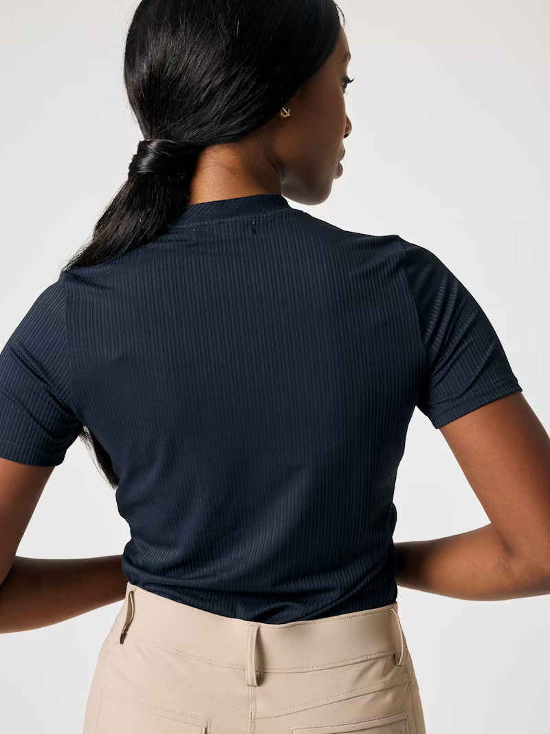 Manches courtes 'Courtney' en mesh - Marine