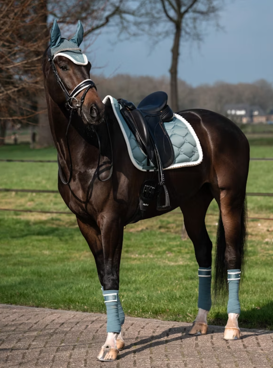 Polo 'Ruffle Pearl' - Bleu acier