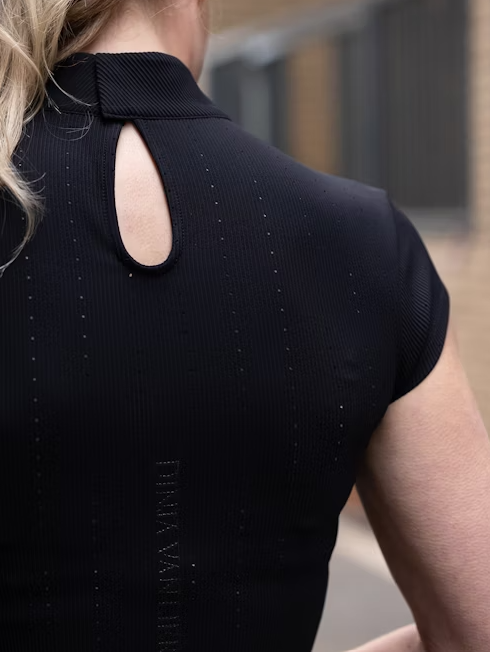 Manche courte ventilé Dinja - Noir