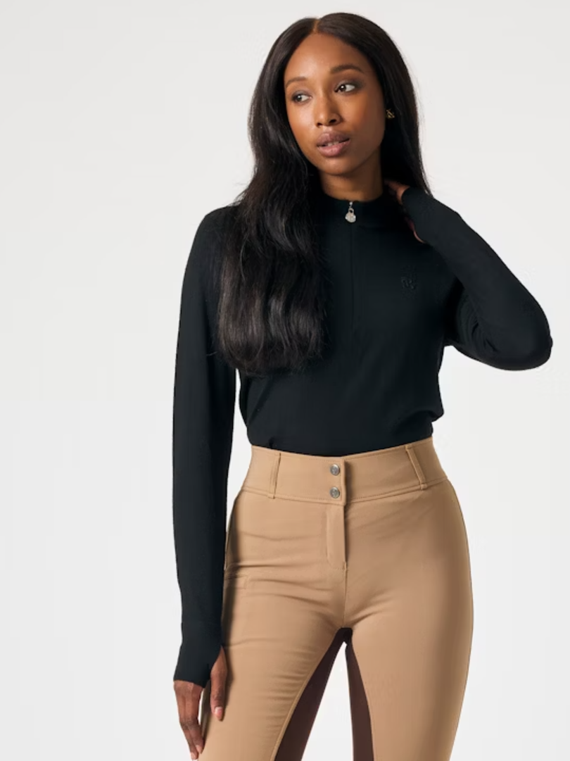 Merino Long Sleeve 'Erin' - Black