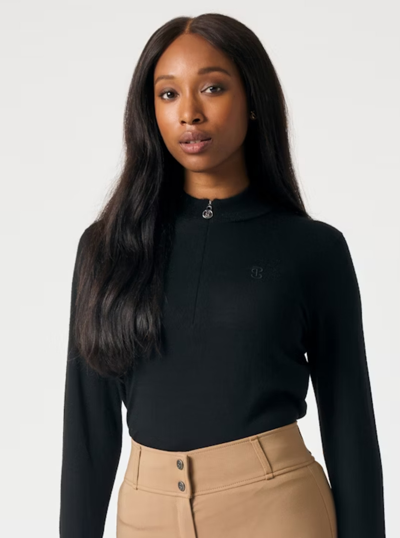Merino Long Sleeve 'Erin' - Black