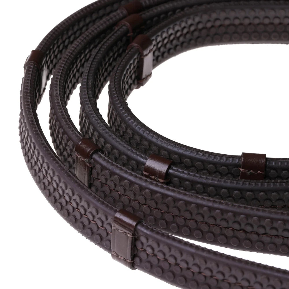 Rênes caoutchouc avec couture blanches - Brun