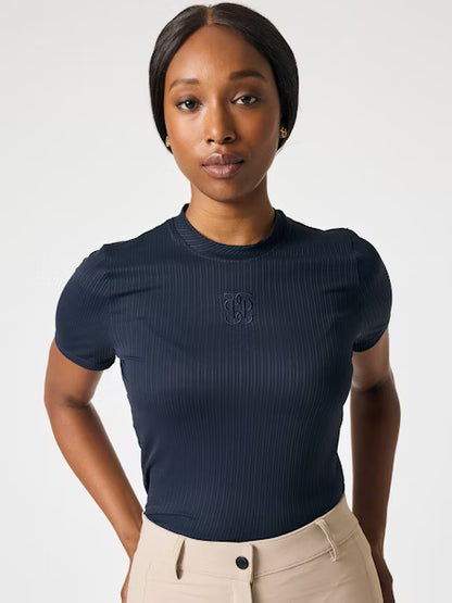Manches courtes 'Courtney' en mesh - Marine