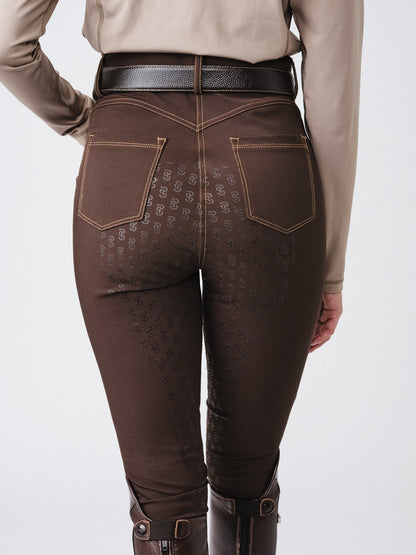 Pantalon 'Khloe' - Brun