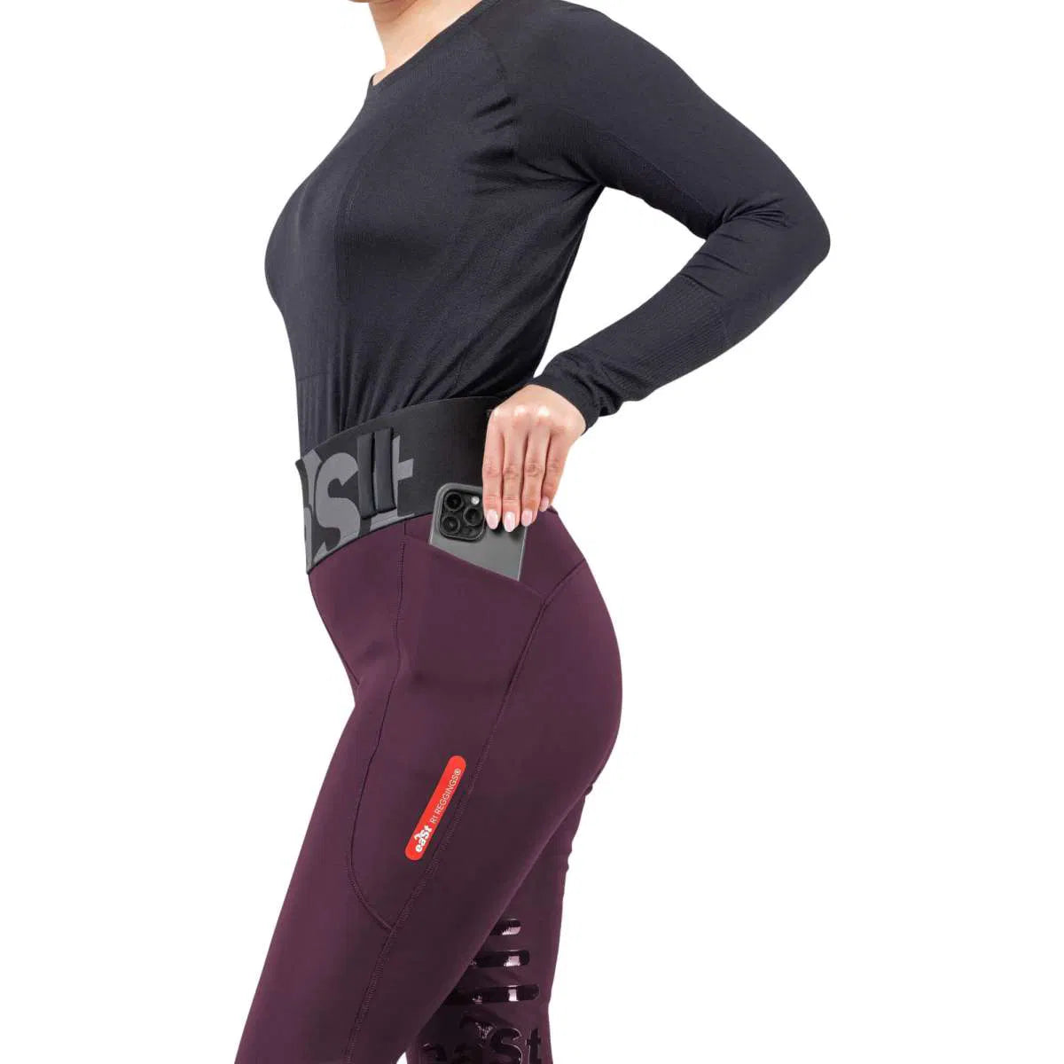 Regging R1 d'hiver taille haute - Aubergine