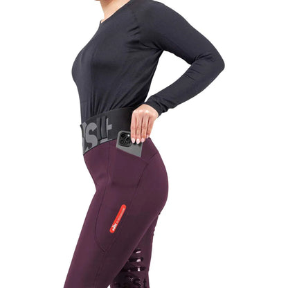 Regging R1 d'hiver taille haute - Aubergine