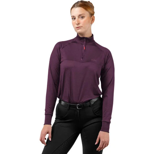 Manche longue 'Mesh' - Aubergine