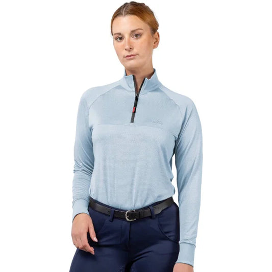 Manche longue 'Mesh' - Bleu aura