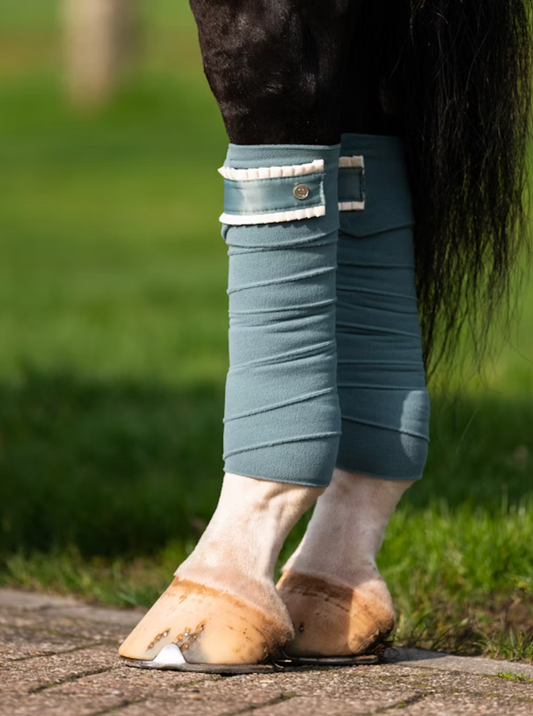 Polo 'Ruffle Pearl' - Bleu acier