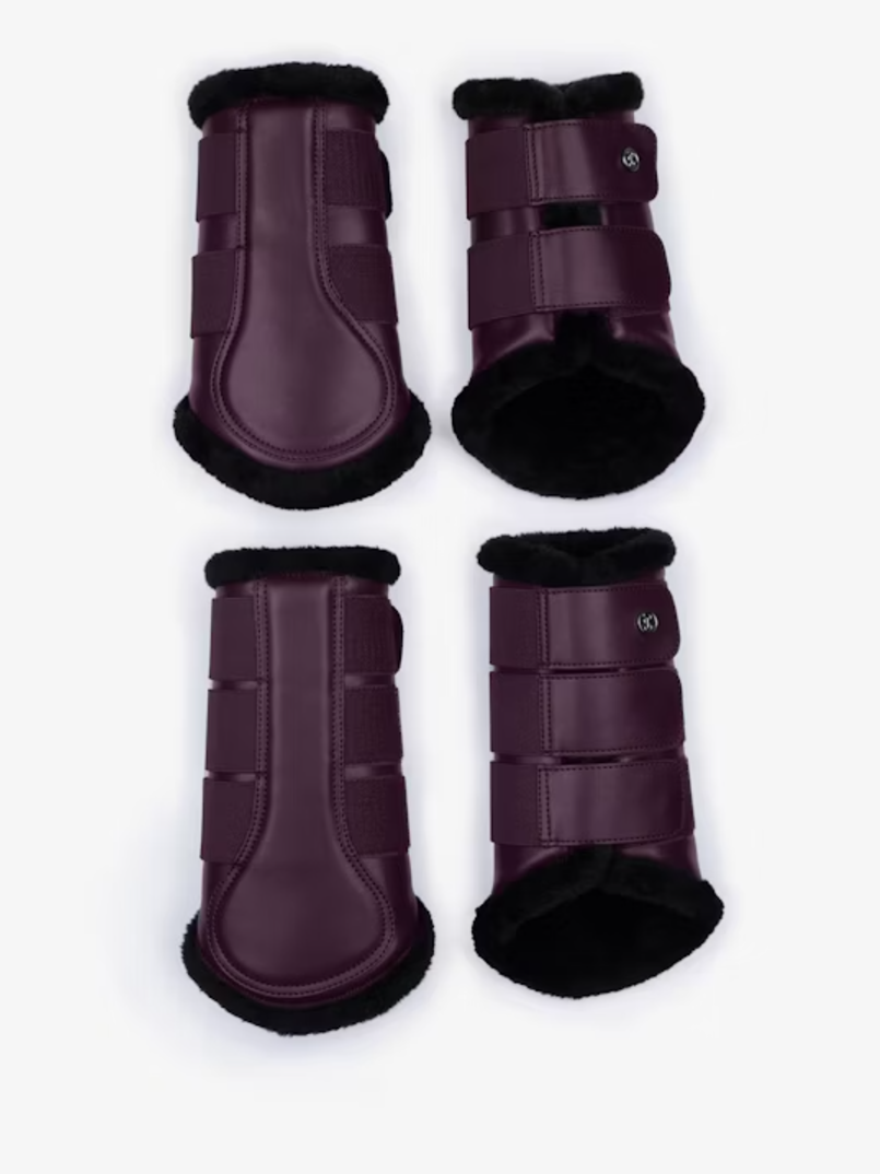 Premium Brushing Boots - Eggplant
