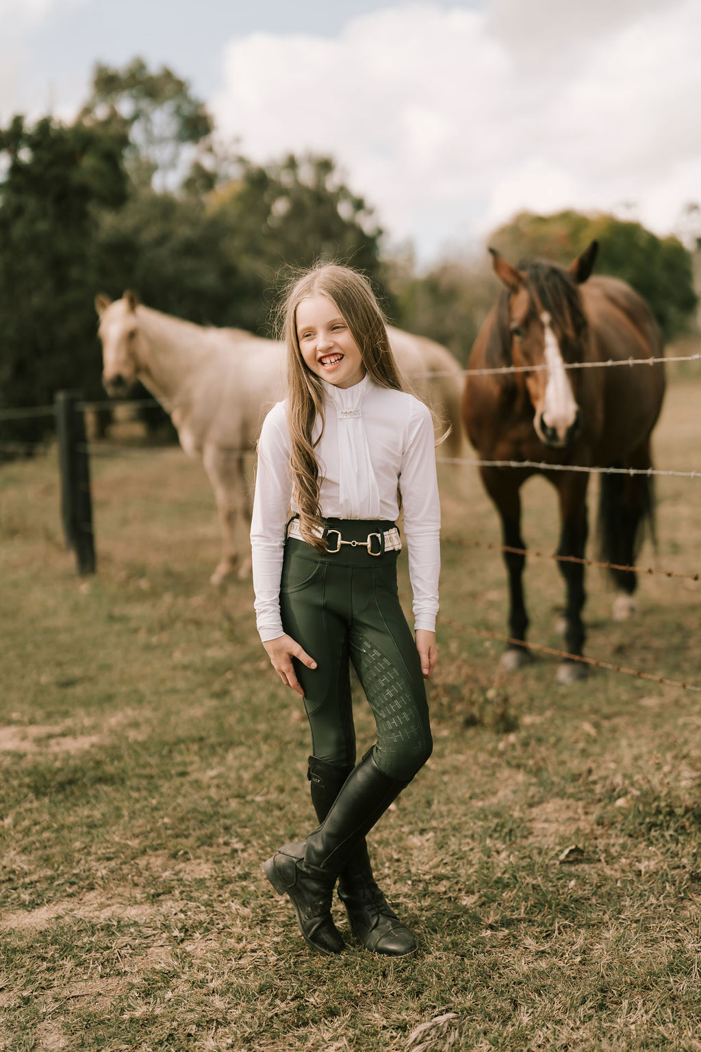 HH Children's Leggings - Olive green