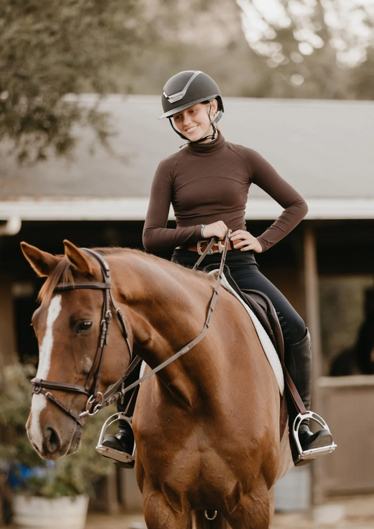 Col Roulé ''Turnout Rib''  - Cacao foncé