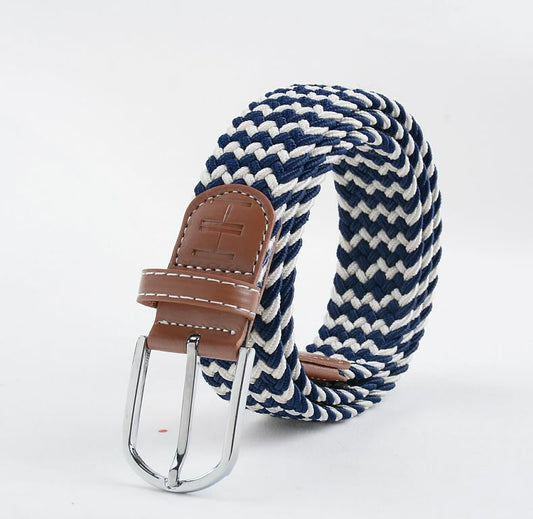 Ceinture élastique - Marine et blanche